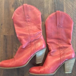 Women's Jessica Simpson Red Cowboy Boots, sz. 10